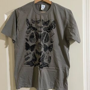 Port and Company Gray Moth Graphic Tee